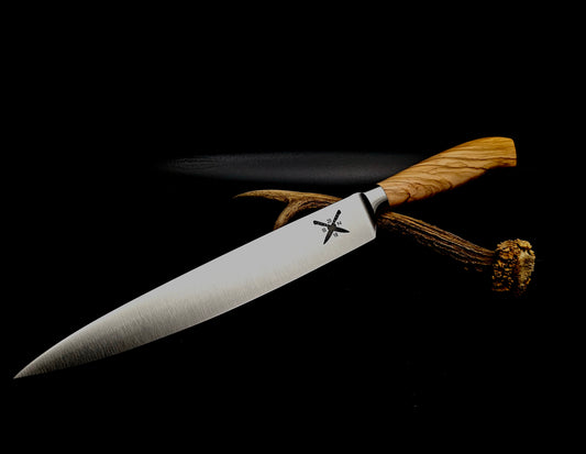 Schinkenmesser mit Olivenholzgriff – Fleischmesser 350 mm